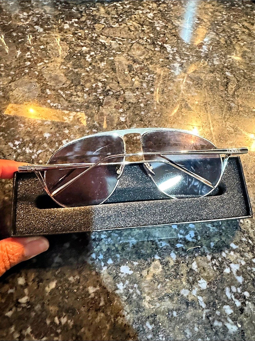 LOEWE Signature LW40180U Aviator Sunglasses Silver